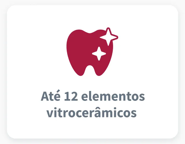 At&eacute; 12 elementos vitrocer&acirc;micos