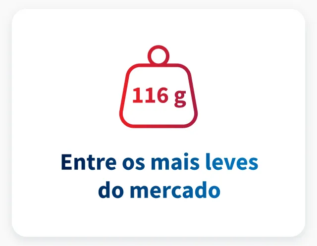 Apenas 116g: entre os scanners intraorais mais leves do mercado.