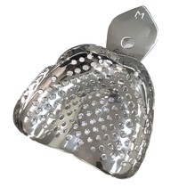 Moldeira Perfurada Inox Desdentado Superior Adulto - M - Bio-Art