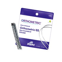Arco de Aço Orthometric SS Braided Stainless Retangular 0,016"x0,022" Inferior - Orthometric