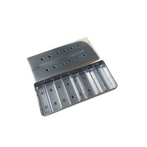 Estojo para Limas Inox Perfurado com Divisórias Endodontia Millenium 12x5x2 cm - Fava