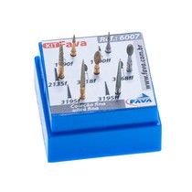 Kit Ponta Diamantada 1 Coleção Fina e UF 7unid. + Broqueiro Plástico - Fava