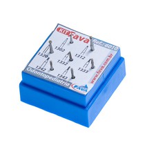 Kit Ponta Diamantada Odontopediatria 7unid. + Broqueiro Plástico - Fava