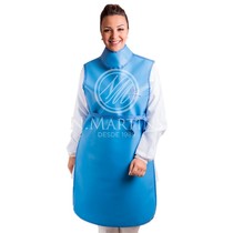 Avental Raio-X Profissional com Protetor de Tireoide 100x60cm 0,25mmPb Azul - N Martins