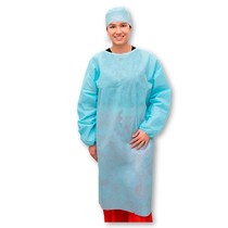 Avental Descartável Cirúrgico Manga Longa Azul Claro 30GR - Medis