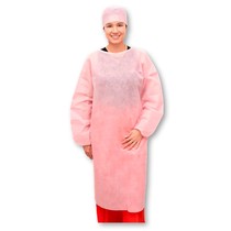 Avental Descartável Cirúrgico Manga Longa Rosa 30Gr 10Unid. - Medis