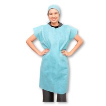 Avental Descartável Paciente sem Manga Azul Claro 30GR 10unid. - MEDIS