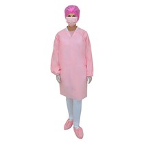 Avental Descartável Manga Longa 20G Rosa - Protdesc