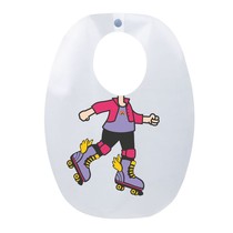 Babador Impermeável Infantil Patinadora - Funwork
