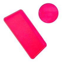 Bandeja para Esterilização Plástica 22,4x12,8x1,4cm Grande Rosa com Glitter - Indusbello