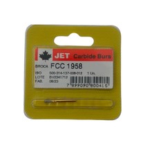 Broca Carbide Cilíndrica Arredondada Dentada Fina 19mm FG Nº FCC 1958 - Jet