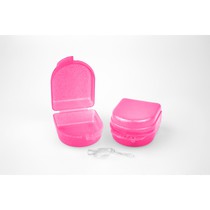 Caixa para Aparelho Ortodôntico Glitter Rosa - Indusbello