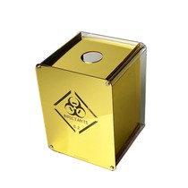 Case Suporte para Coletor de Materiais Perfurocortantes Acrílico Luxo Dourado 3L - Archneer