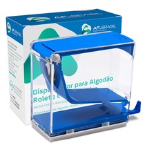 Dispenser para Algodão Rolete Azul 1Unid. - AF do Brasil