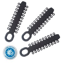 Elástico Modular Antimicrobiano Cinza Grafite 500Unid. - Morelli