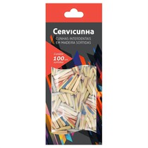 Cervicunha Cunha de Madeira Sortidas 100unid. - TDV