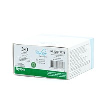 Fio Cirúrgico Nylon Preto 3-0 Ag 1/2 Cor 1,7cm - Bioline Fios