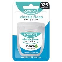 Fio Dental Classicfloss Menta Encerado 125m Extra Fino - Powerdent