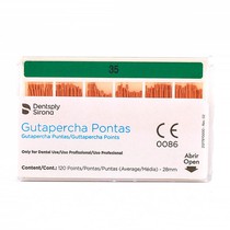 Guta-percha Iso Calibrada 28 mm Nº 35 120unid. - Dentsply Sirona
