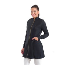 Jaleco Feminino Juicy Poliéster Preto - Dra. Cherie