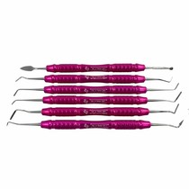 Kit Espátula e Calcador para Dentística Pink 6 Peças - Ice