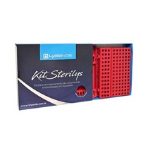 Kit Estojo para Esterilização Plástico Sterilys Vermelho 3unid. - Lysanda