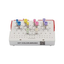 Kit para Profilaxia Color-Brush 10unid. com Broqueiro - American Burrs