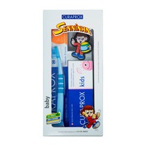 Kit Higiene Bucal Infantil para Bebês Senninha com Escova e Creme Dental - Curaprox