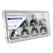 Moldeira Lisa Aço Inox Auto Brilho 8pc - Bio-Art
