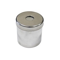 Porta Algodão Inox Limpo com Mola - Lysanda