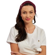 Touca Turbante Lurex Bordo - Dana Jalecos