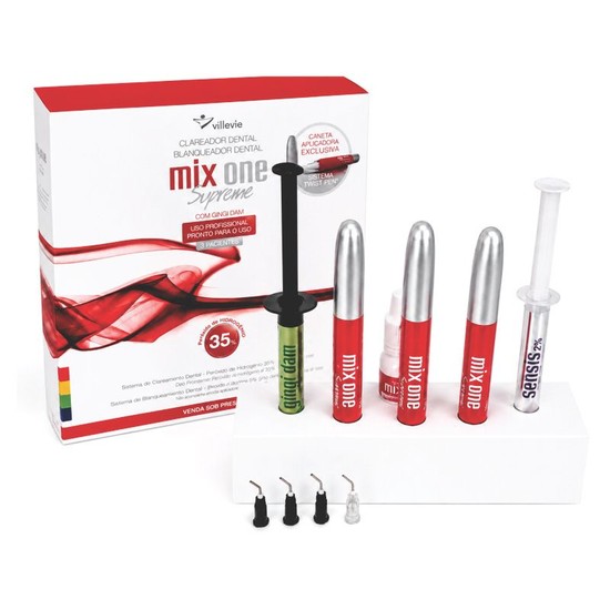 Kit Clareador Mix One Supreme 35% com Gingi Dam 3 Pacientes - Villevie
