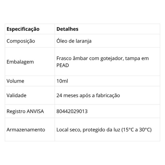 Óleo de Laranja 10ml - Iodontosul