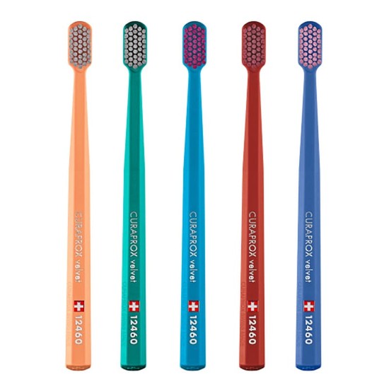 【未使用】CURAPROX 12460 velvet 10本セット Escova Dental CS 12460 Velvet - Curaprox na Dental Cremer