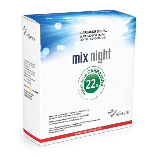 Kit Clareador Dental Mix Night 22% Villevie 5 Seringas