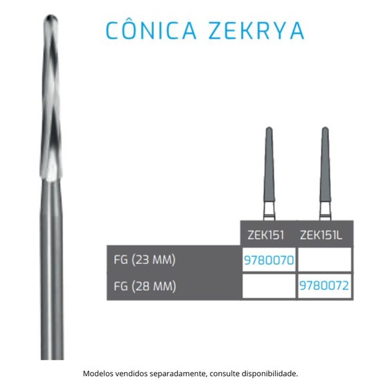 Broca Carbide Zekrya FG Cônica Cirúrgica AllPrime