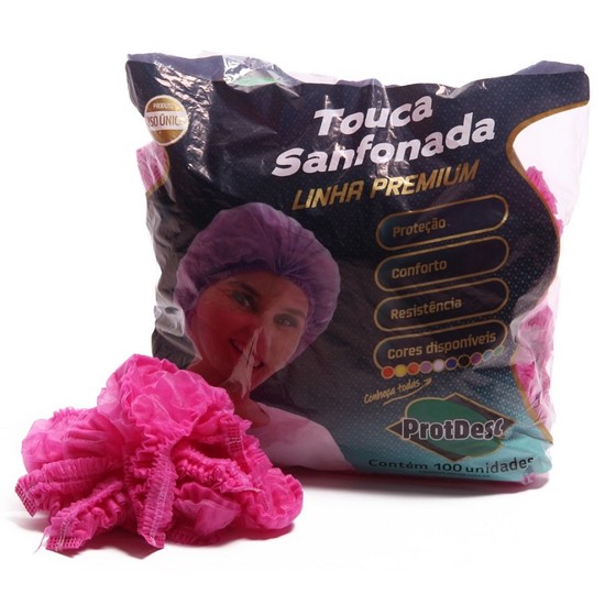 TOUCA SANFONADA ROSA BEBE PROTDESC PCT 100 UN
